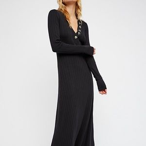 NWT Black Free People Sunflower Maxi Dress XS